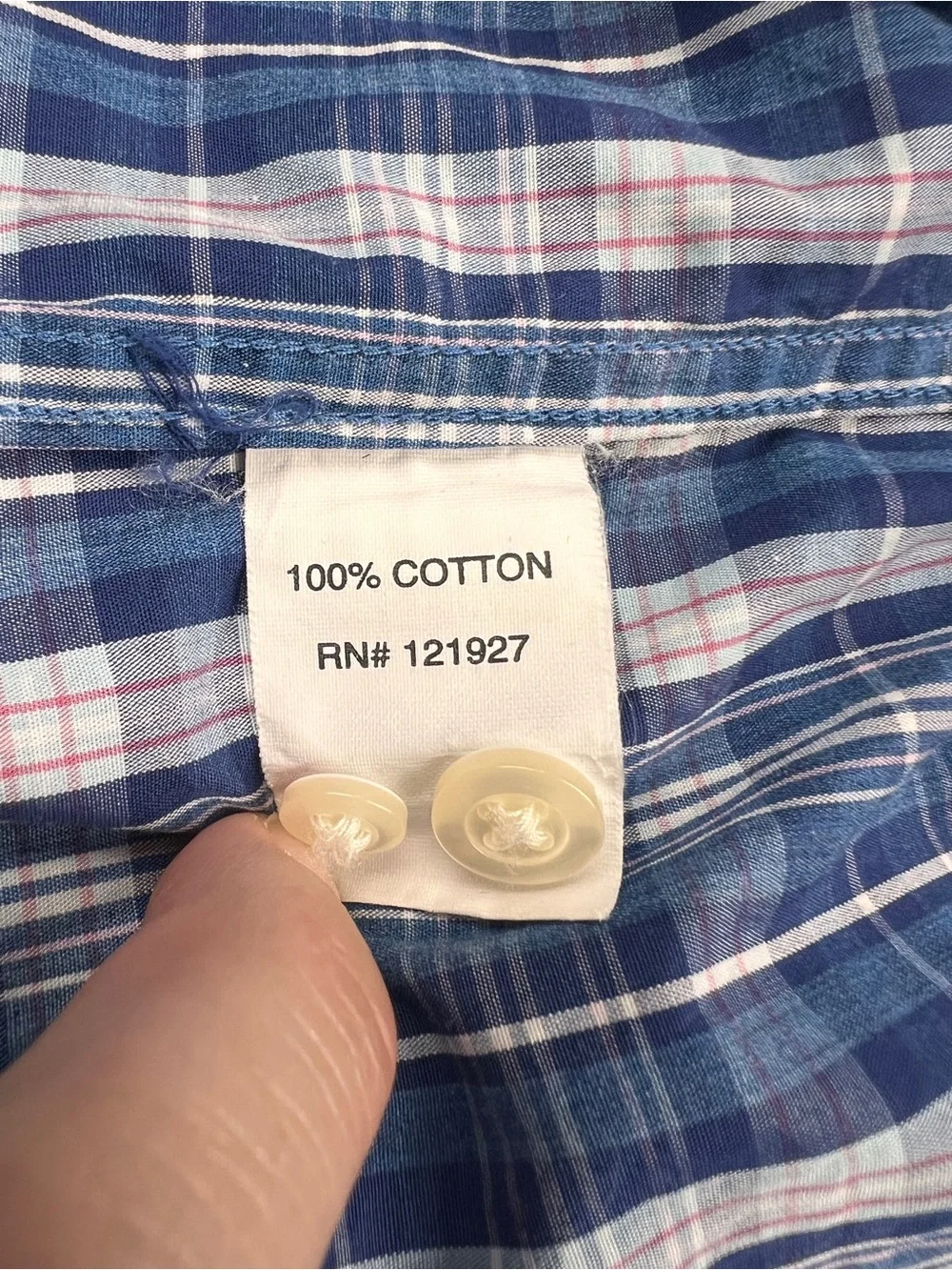 Johnnie-O Shirt Mens XL Deep Water Blue Plaid Button Up 100% Cotton Golf Casual